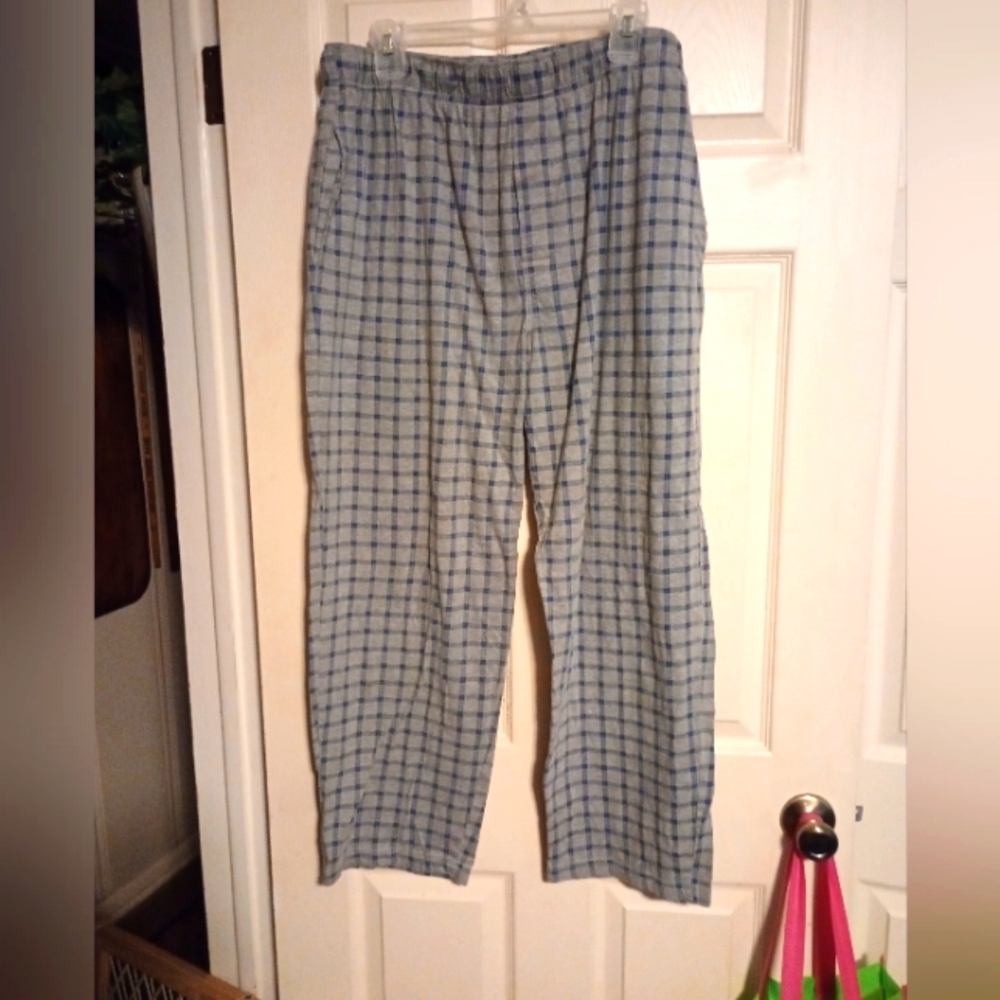 Men's XL Geoffrey Beene Blue Checkered Pajama Pants